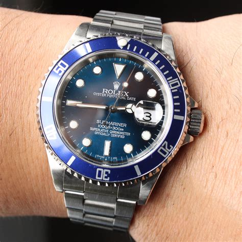 rolex 16610 serial s|Rolex 16610 blue bezel.